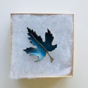 Vintage Enamel Maple Leaf Brooch